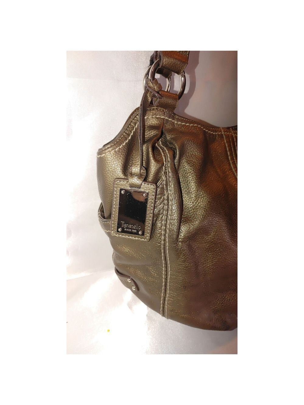 Tignanello Metallic Leather Shoulder Bag - Picture 2 of 5